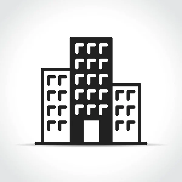 Illustrazione Dell Icona Dell Edificio Sfondo Bianco — Vettoriale Stock