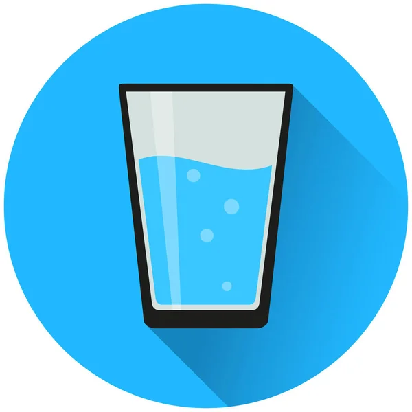 Ilustración Del Círculo Cristal Agua Icono Azul — Vector de stock