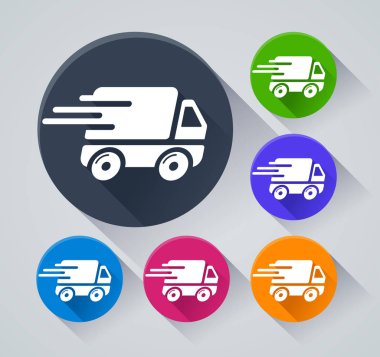 Kamyon circle gölge simgelerle gösteren resim