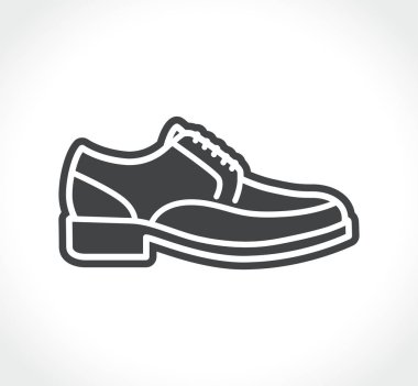 Beyaz arka planda gri Ayakkabı çizimi