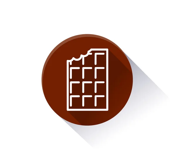 Illustration Des Schokoladensymbols Auf Weißem Hintergrund — Stockvektor