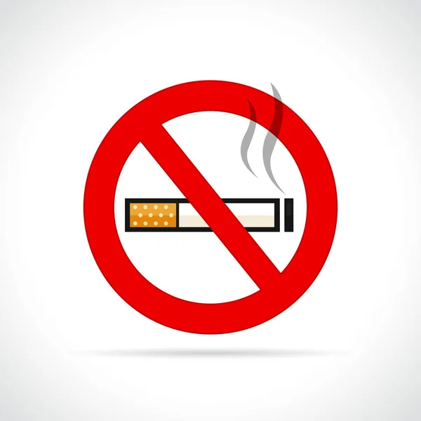 Hiç Sigara Çilmez Işareti Beyaz Arka Plan Üzerinde Gösterimi — Stok Vektör