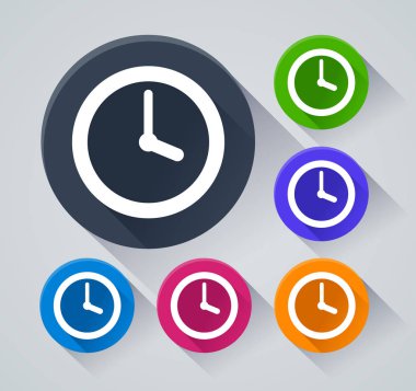 Zaman circle gölge simgelerle gösteren resim