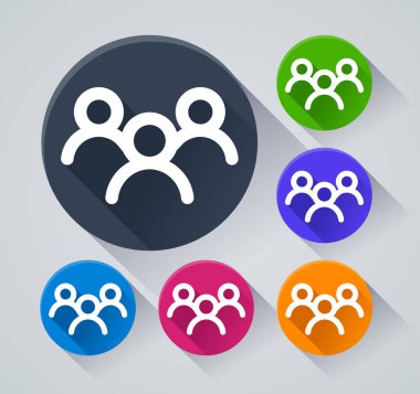 İnsanlar circle gölge simgelerle gösteren resim