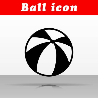 Siyah top vektör simgesi tasarım çizimi