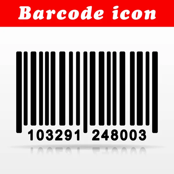 Ilustración Del Diseño Del Icono Del Vector Código Barras Negro — Vector de stock