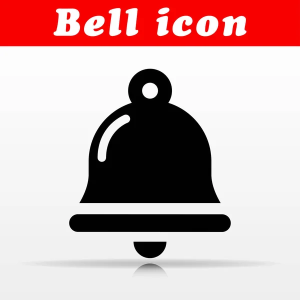 Illustration Black Bell Vector Icon Design — Stock Vector