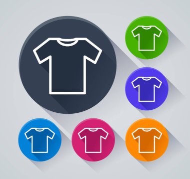 Tee gömlek kutsal kişilerin resmi ile gölge illüstrasyon