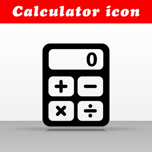 Illustration Black Calculator Vector Icon Design — Stock Vector