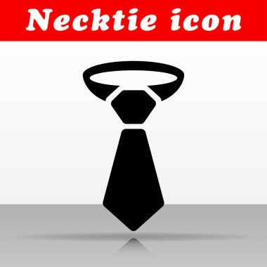 Siyah kravat vektör simgesi tasarım çizimi