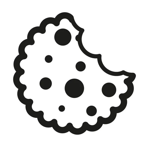 Illustration Icône Cookie Sur Fond Blanc — Image vectorielle