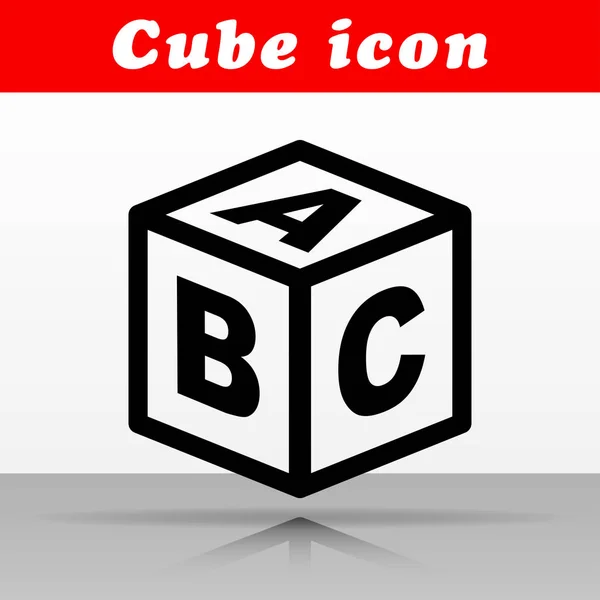 Illustration Abc Kub Vektor Ikon Design — Stock vektor