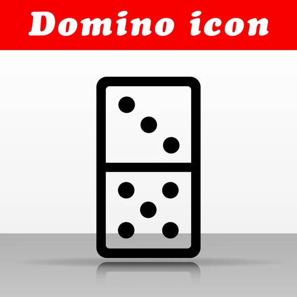 Ilustrasi Konsep Desain Ikon Vektor Domino - Stok Vektor