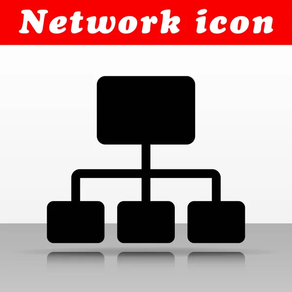 Illustration Black Network Vector Icon Design — Stock Vector