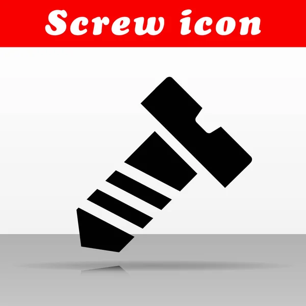 Illustration Black Screw Vector Icon Design — Stock Vector