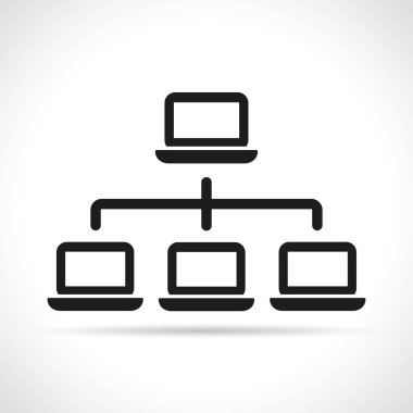 Beyaz arka plan üzerinde ağ simgesinin resmi