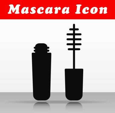 Siyah rimel vektör simgesi tasarım çizimi