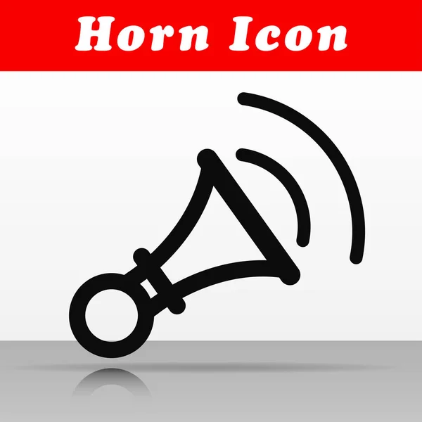 Illustration Line Horn Vector Icon Design — Stock Vector