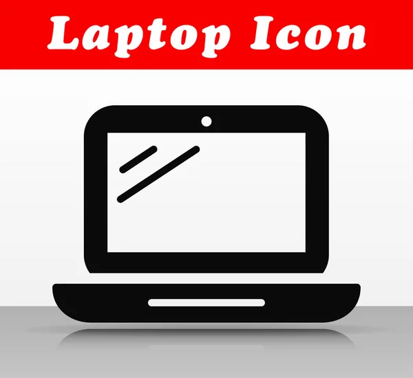Illustration Black Laptop Vector Icon Design — Stock Vector