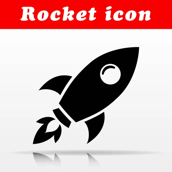 白い背景にロケットのアイコン ストックベクター C Nickylarson