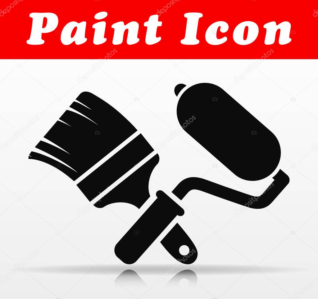 Illustration of black paint vector icon design