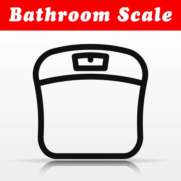 Illustratie Van Badkamer Schaal Vector Icon Design — Stockvector