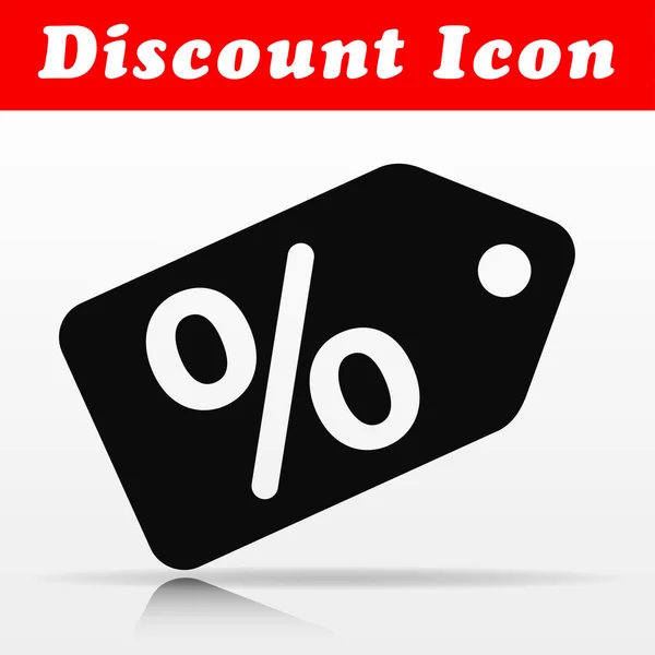 Ilustración Diseño Icono Vector Descuento Negro — Vector de stock
