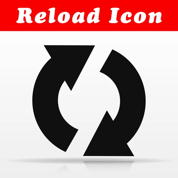 Illustration Black Reload Vector Icon Design — Stock Vector