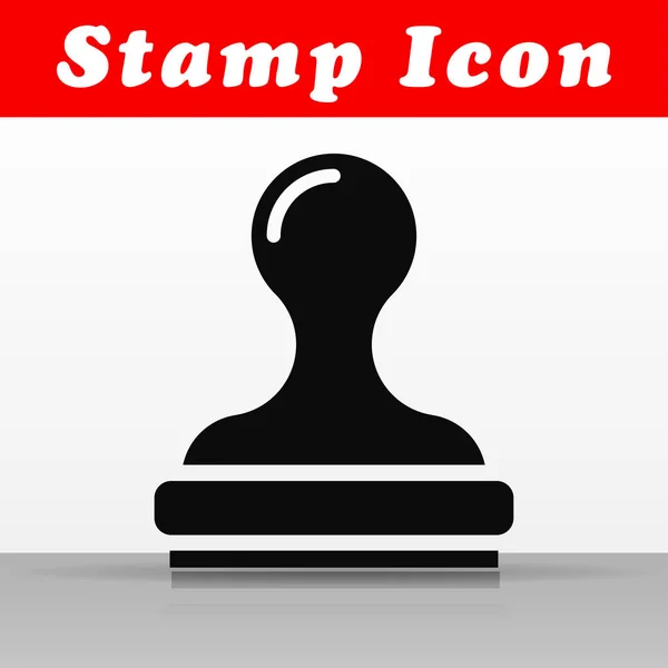 Illustration Black Stamp Vector Icon Design — Stock Vector