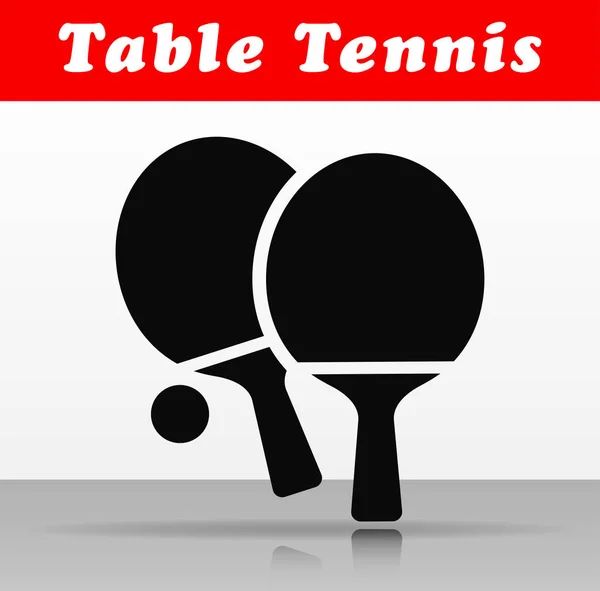Illustration Dessin Icône Vectorielle Tennis Table — Image vectorielle