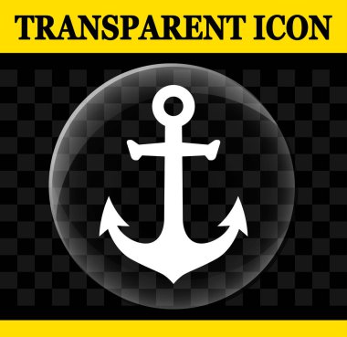 Resimde saydam çapa vektör daire simgesinin