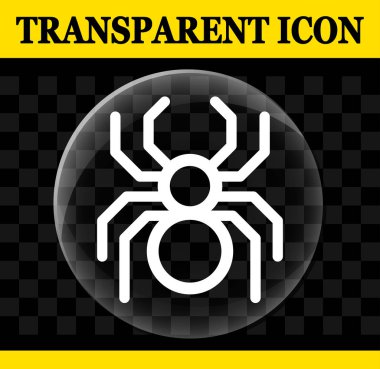 Resimde saydam örümcek vektör daire simgesinin