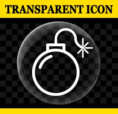 Bomba vektör daire şeffaf simge gösteren resim