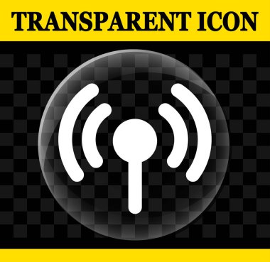 Resimde saydam yayın vektör daire simgesinin