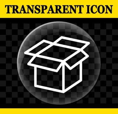 Kutusu vektör daire şeffaf simge gösteren resim