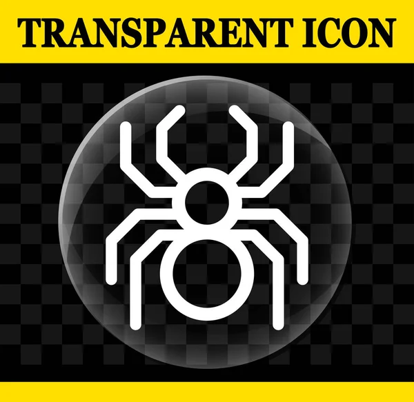 Illustration Des Transparenten Spinnenvektorkreissymbols — Stockvektor