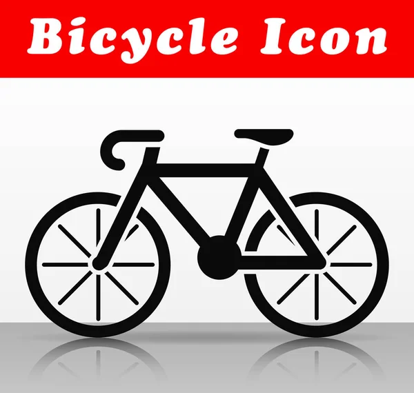 Ilustración Del Diseño Del Icono Del Vector Bicicleta Negro — Vector de stock