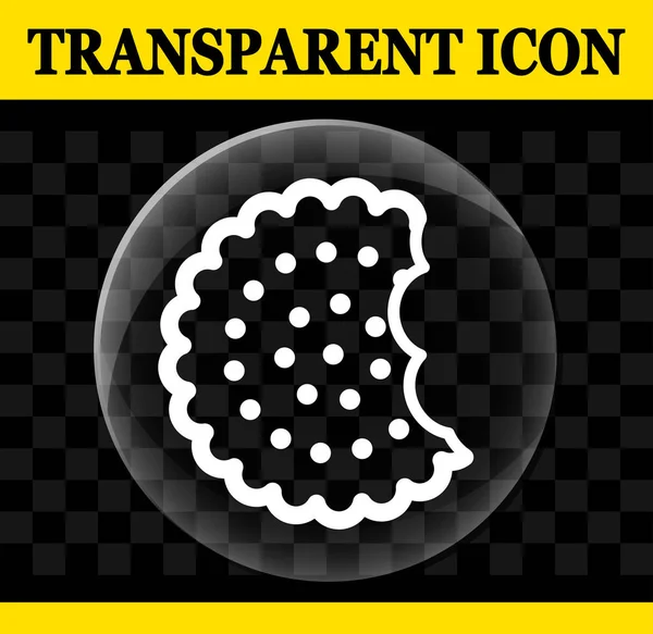 Illustration Cercle Vectoriel Cookie Icône Transparente — Image vectorielle