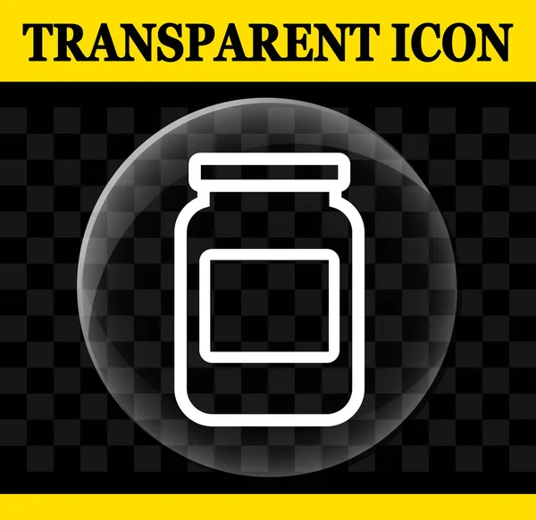 Illustration Cercle Vectoriel Bocal Icône Transparente — Image vectorielle