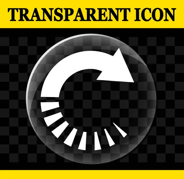 透明の戻り値ベクトルの円のアイコンの図 — ストックベクタ