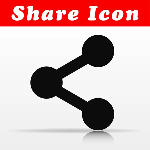 Illustration Black Share Vector Icon Design — Stock Vector