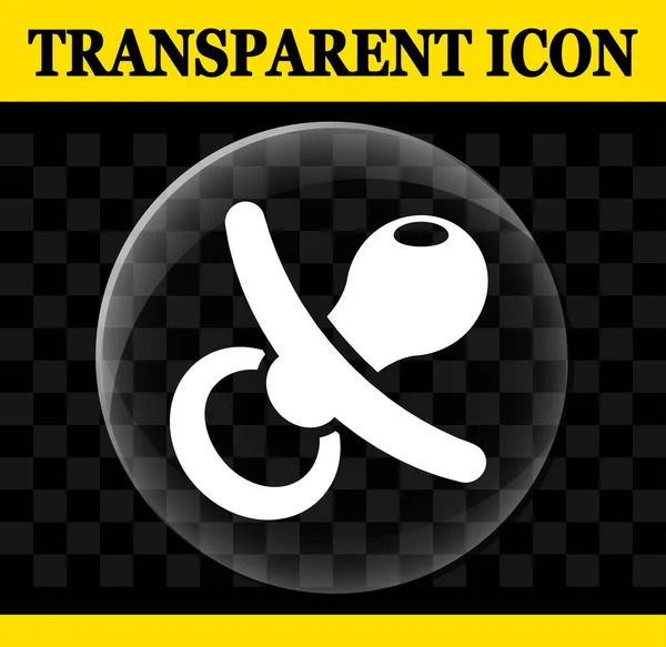 Illustratie Van Fopspeen Vector Cirkel Transparant Pictogram — Stockvector