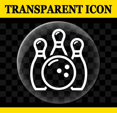 Vektör daire şeffaf simge Bovling örnek