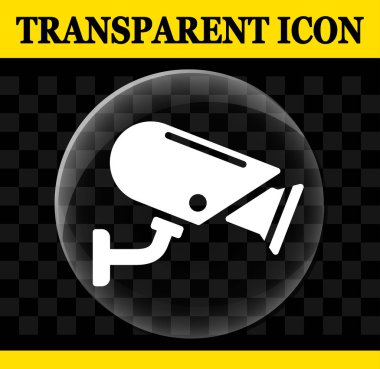 Cctv illüstrasyon çember şeffaf simge vektör