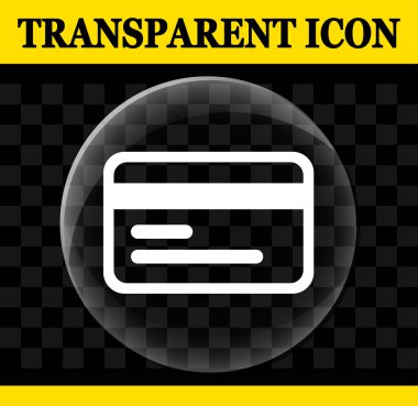 Banka kartı vektör şeffaf simge gösteren resim