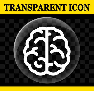 Beyin vektör daire şeffaf simge gösteren resim