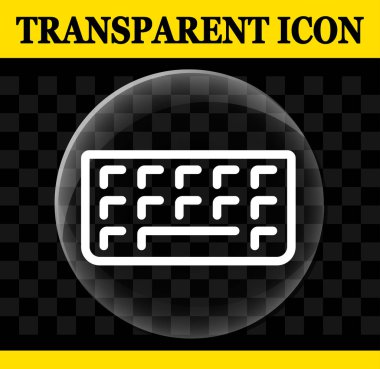 Klavye vektör daire şeffaf simge gösteren resim