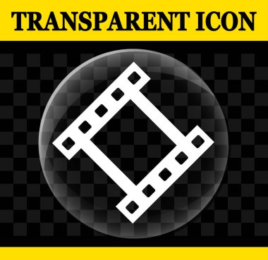 Film vektör daire şeffaf simge gösteren resim