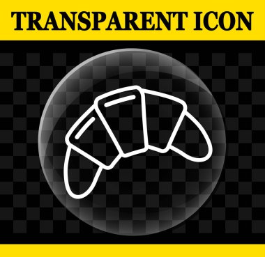 Kruvasan vektör daire şeffaf simge gösteren resim