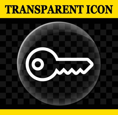 Anahtar vektör daire şeffaf simge gösteren resim